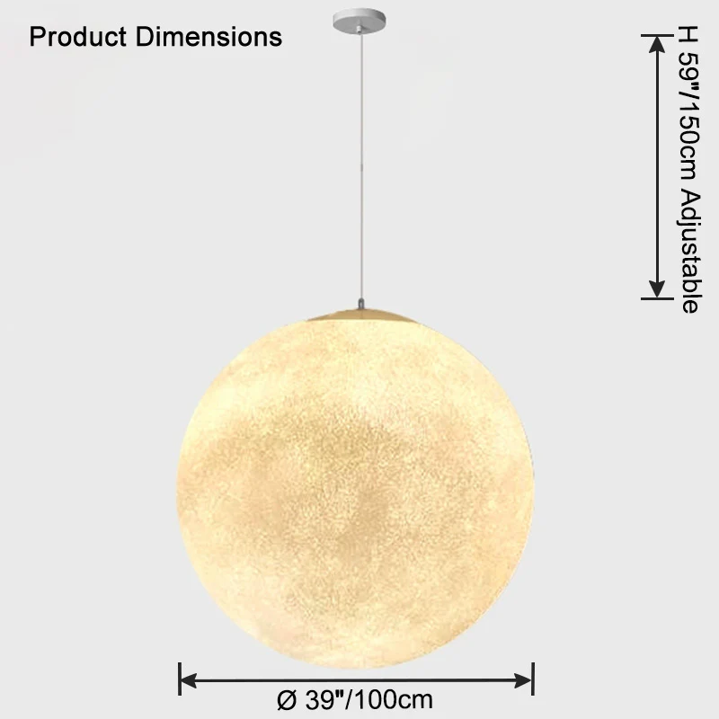 WOMO Globe Moon Large Pendant Light-WM2703 - Image 24