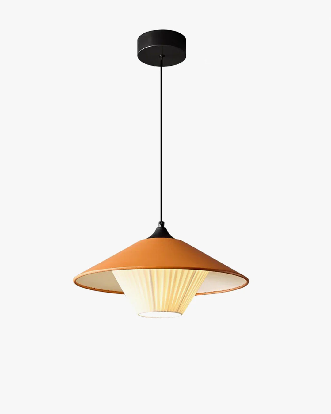 WOMO Leather Cone Pendant Light-WM2952