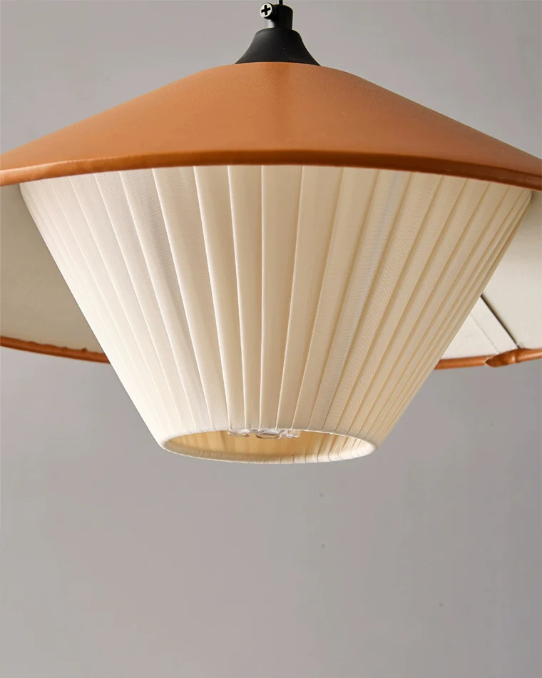 WOMO Leather Cone Pendant Light-WM2952 - Image 11