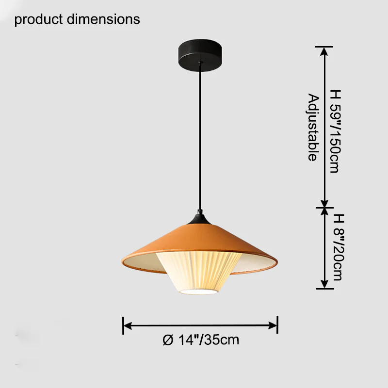 WOMO Leather Cone Pendant Light-WM2952 - Image 14