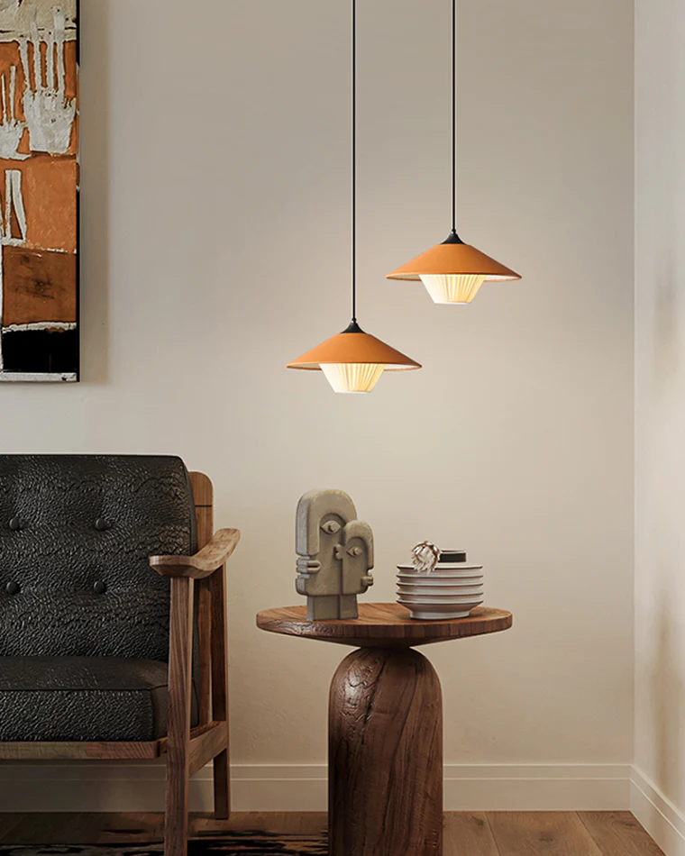 WOMO Leather Cone Pendant Light-WM2952 - Image 7