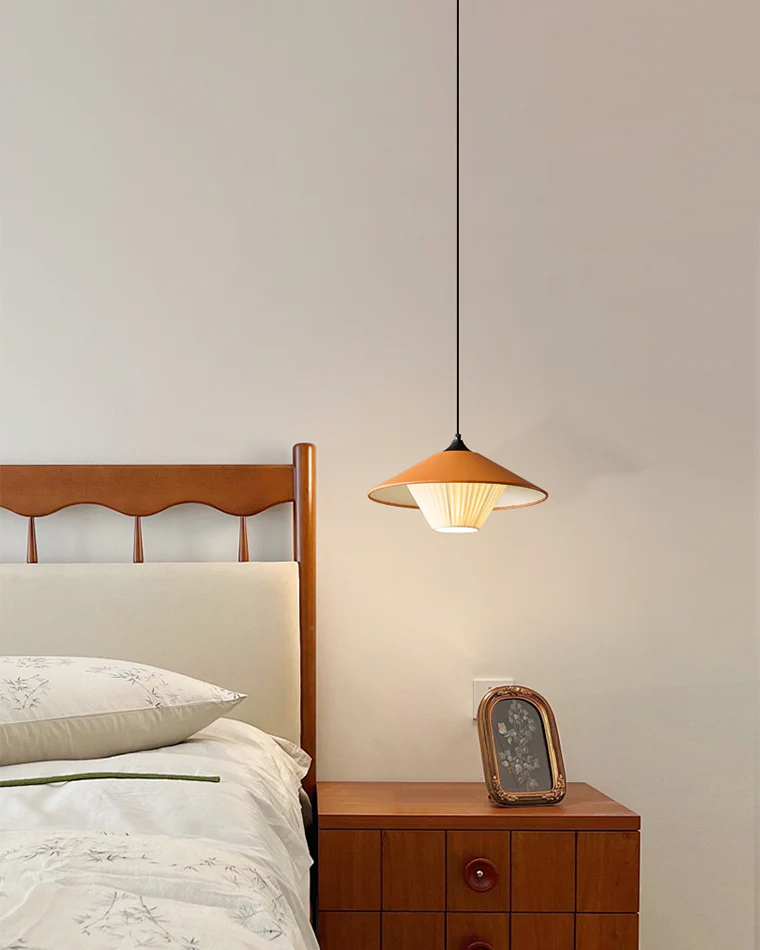 WOMO Leather Cone Pendant Light-WM2952 - Image 8