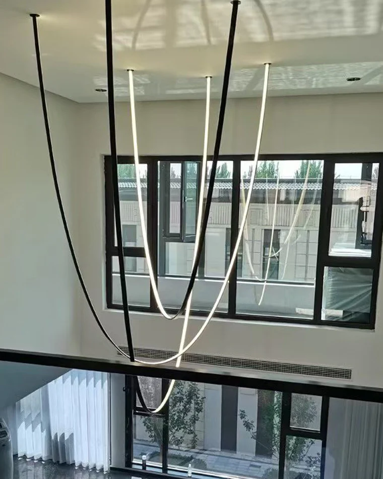 WOMO Leather Led Chandelier-WM2941 - Image 16