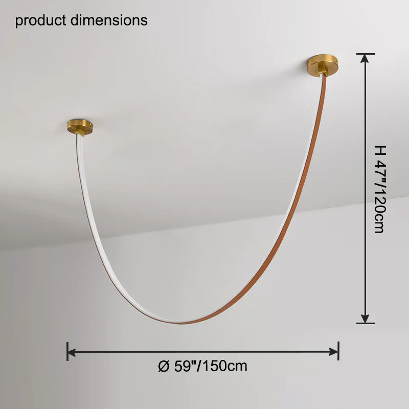 WOMO Leather Led Chandelier-WM2941 - Image 24