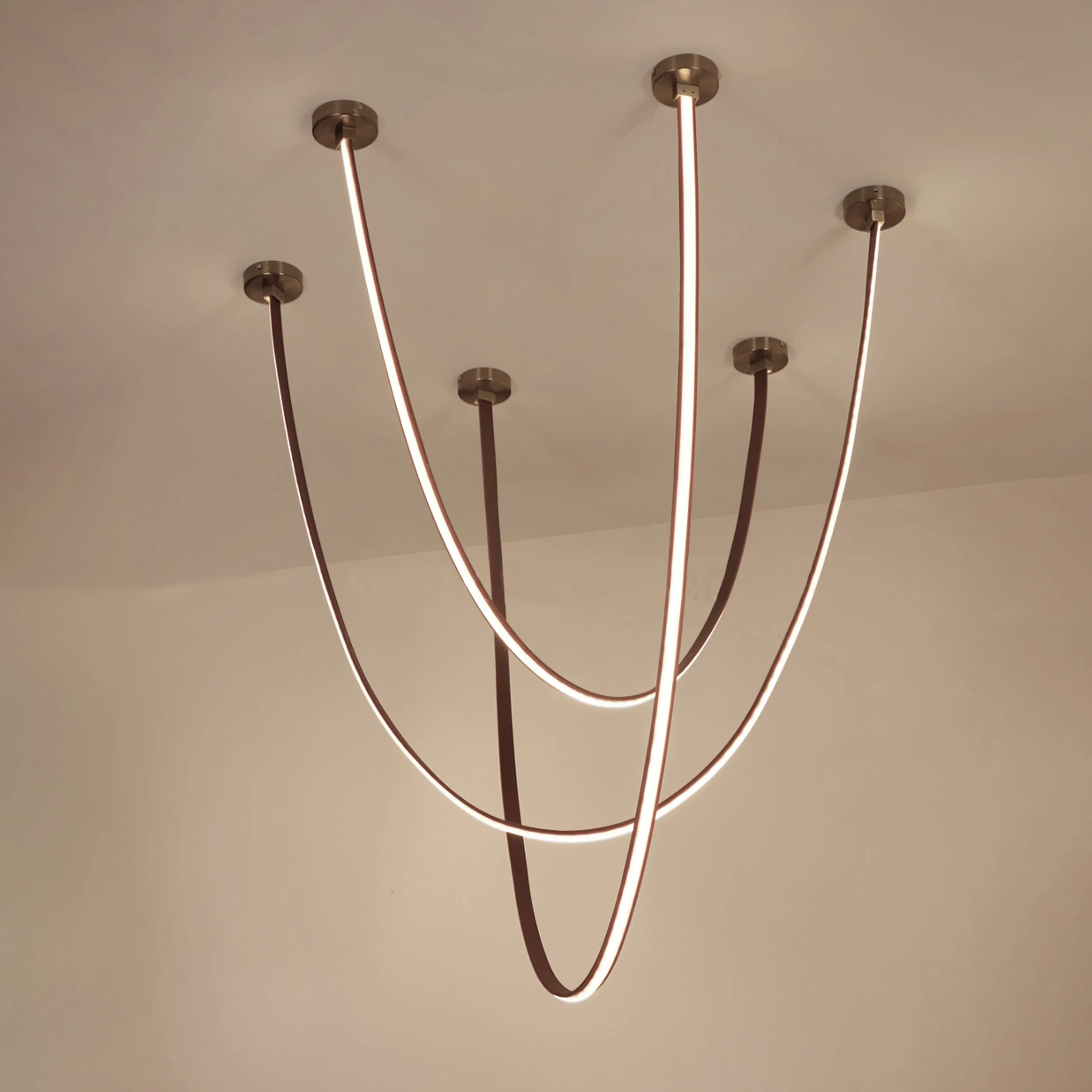 WOMO Leather Led Chandelier-WM2941 - Image 29