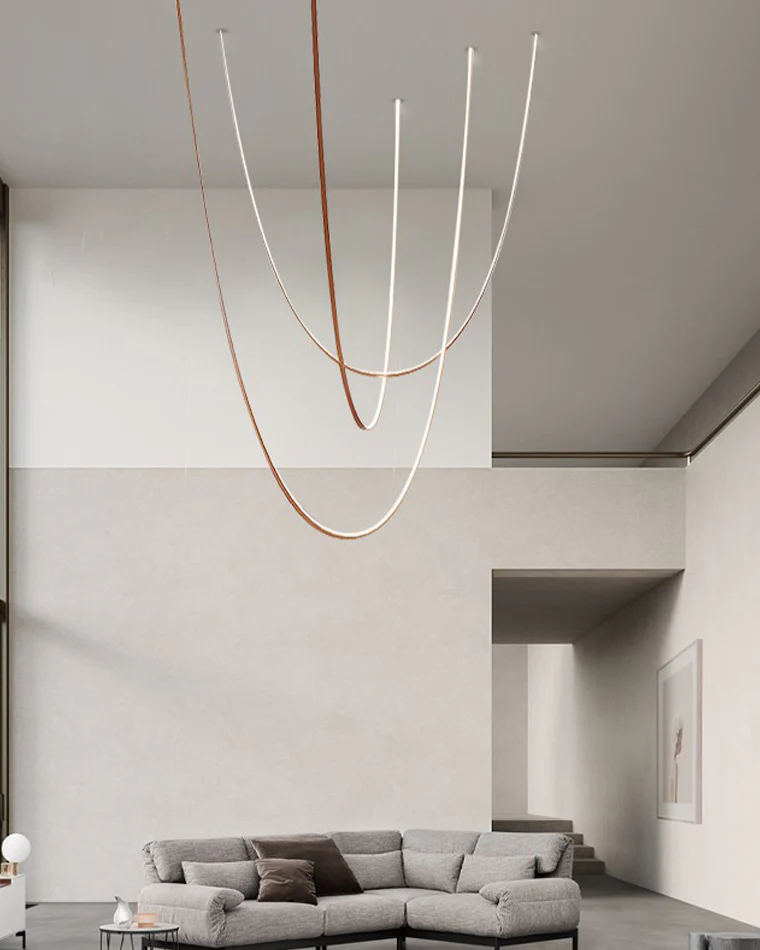WOMO Leather Led Chandelier-WM2941 - Image 3