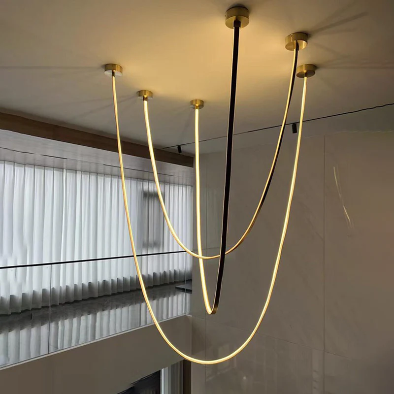 WOMO Leather Led Chandelier-WM2941 - Image 31