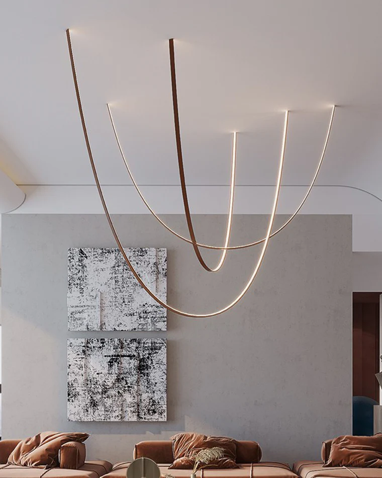 WOMO Leather Led Chandelier-WM2941 - Image 6