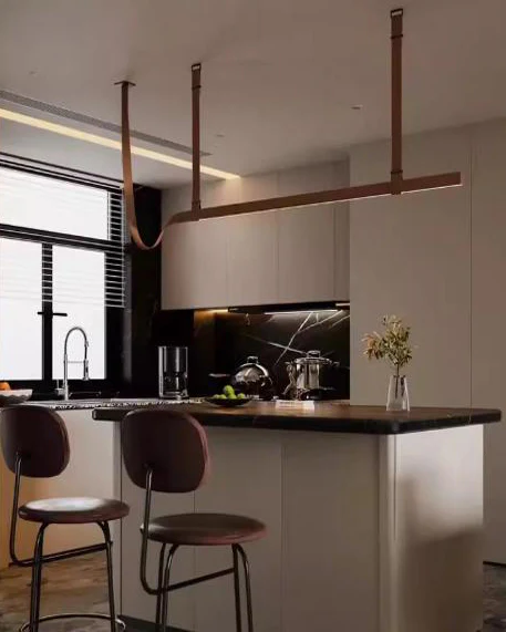 WOMO Leather Linear Chandelier-WM2912 - Image 3