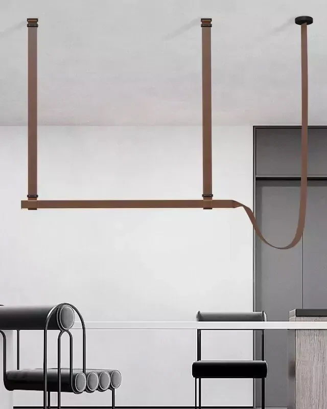 WOMO Leather Linear Chandelier-WM2912 - Image 4