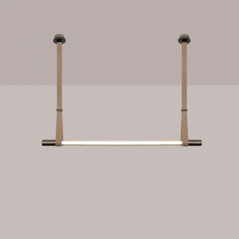 WOMO Leather Linear Pendant Light-WM2550 - Image 14
