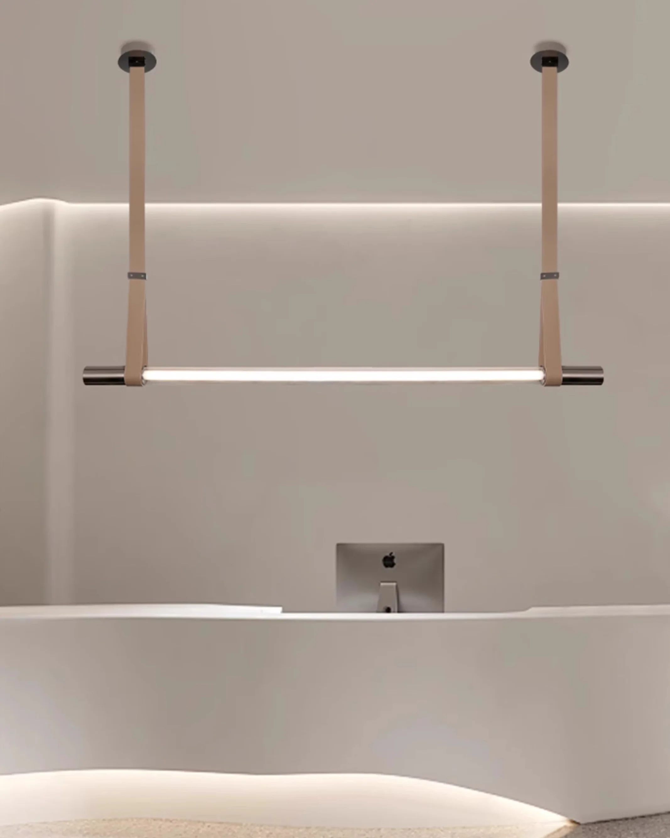 WOMO Leather Linear Pendant Light-WM2550 - Image 8