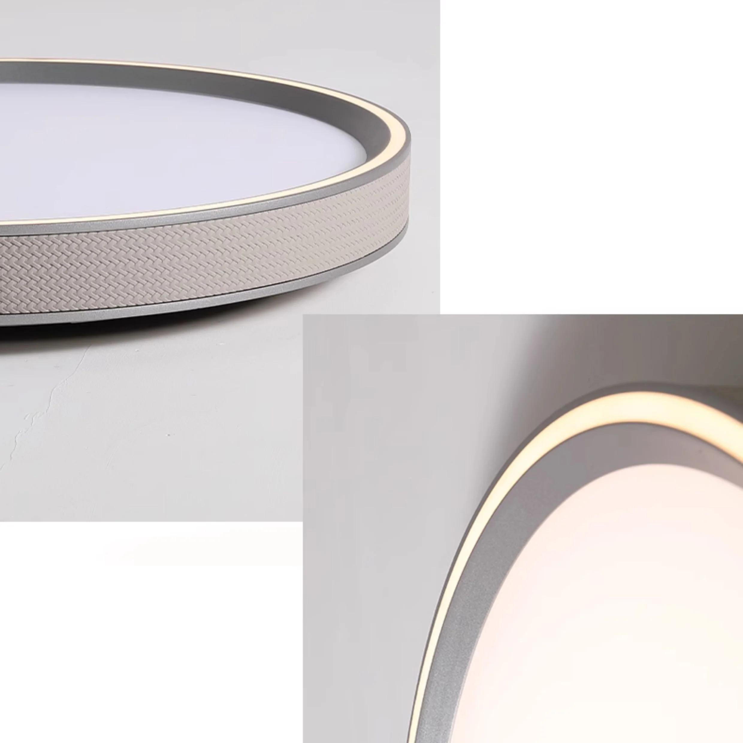 WOMO Leather Round Flat Ceiling Light-WM1225 - Image 6