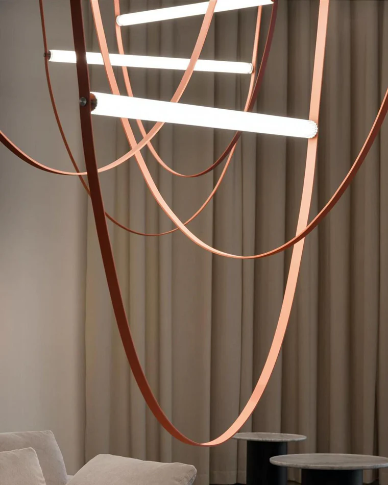 WOMO Leather String Chandelier-WM2273 - Image 10