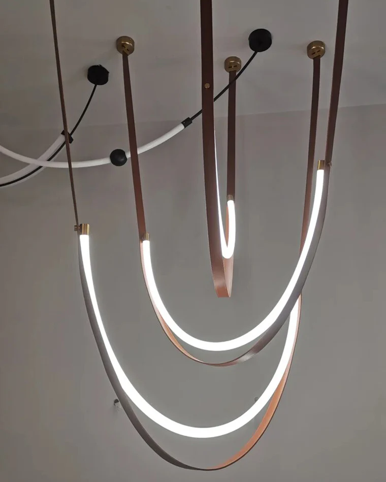 WOMO Leather String Chandelier-WM2273 - Image 18