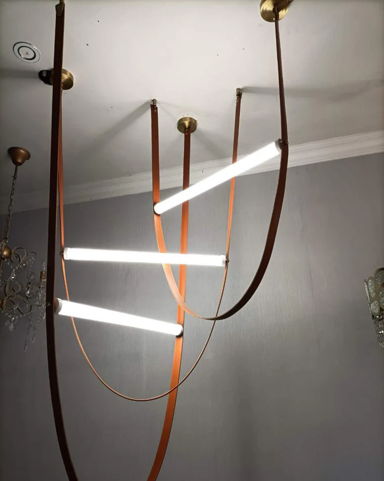WOMO Leather String Chandelier-WM2273 - Image 21