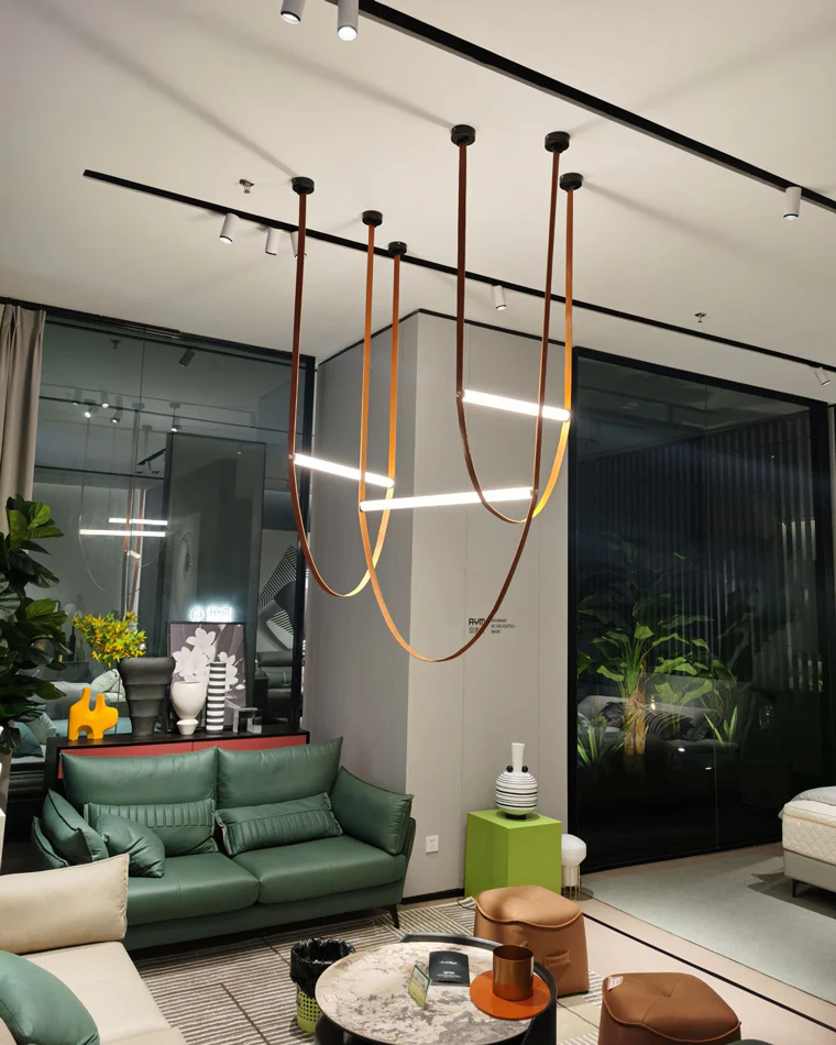 WOMO Leather String Chandelier-WM2273 - Image 26