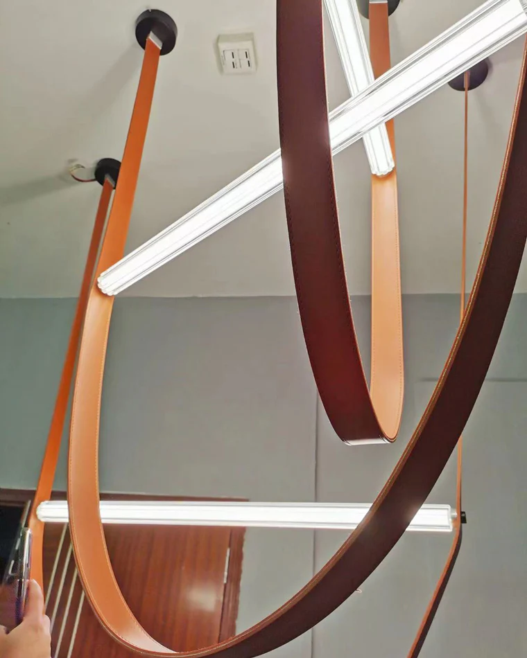 WOMO Leather String Chandelier-WM2273 - Image 31