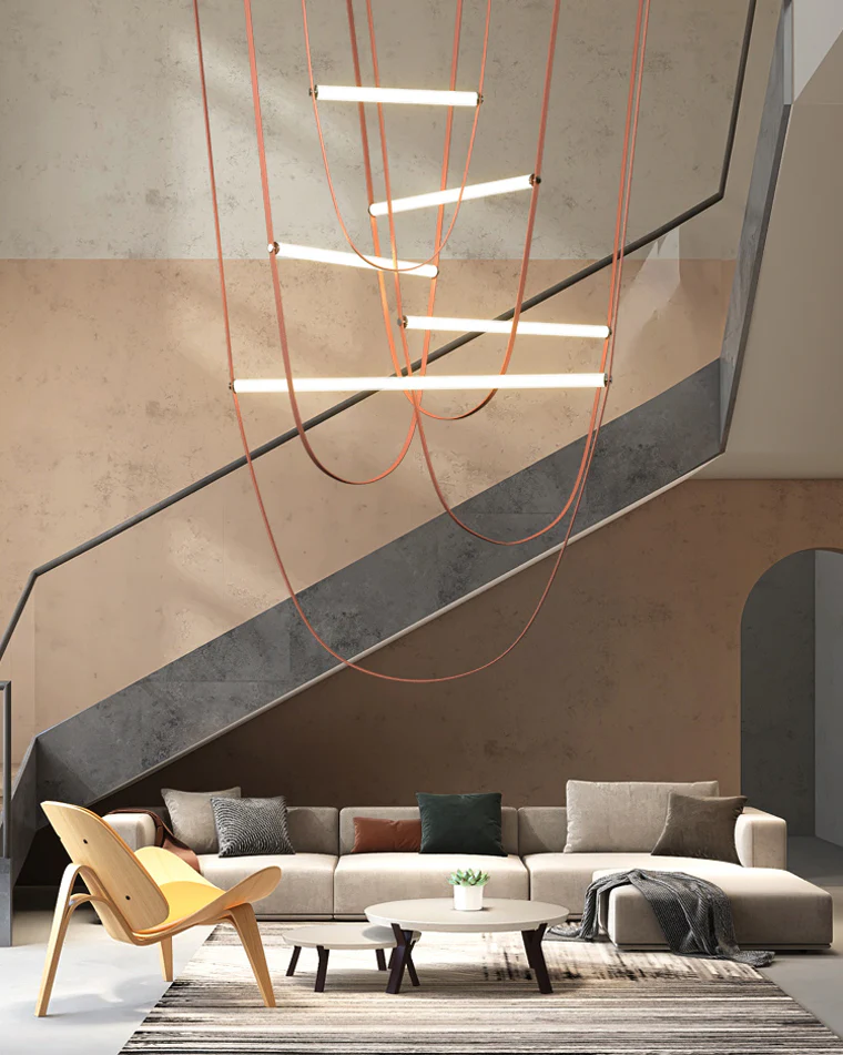 WOMO Leather String Chandelier-WM2273 - Image 35