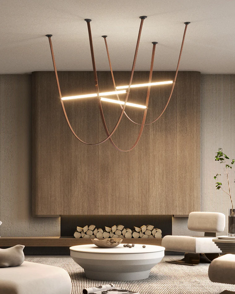 WOMO Leather String Chandelier-WM2273 - Image 4