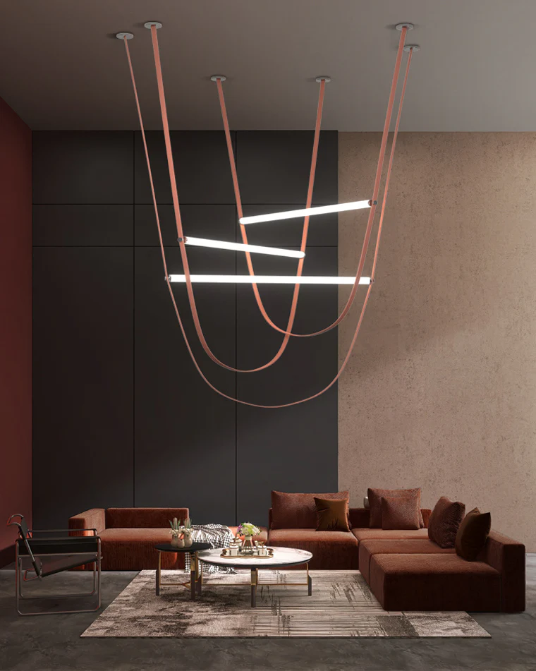 WOMO Leather String Chandelier-WM2273 - Image 44