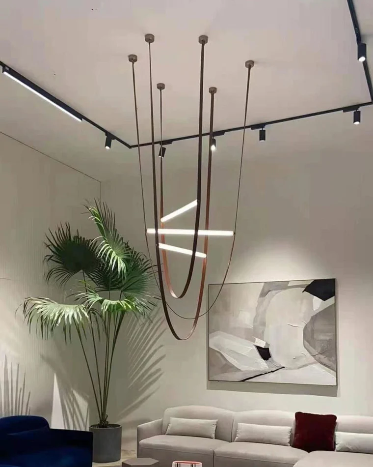 WOMO Leather String Chandelier-WM2273 - Image 47