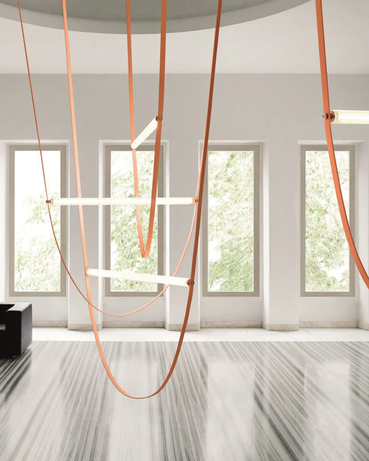 WOMO Leather String Chandelier-WM2273 - Image 6