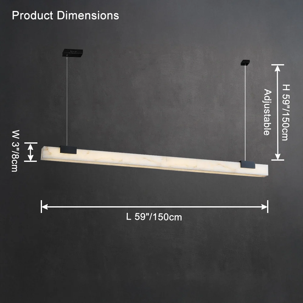 WOMO Linear Alabaster Chandelier-WM2838 - Image 11