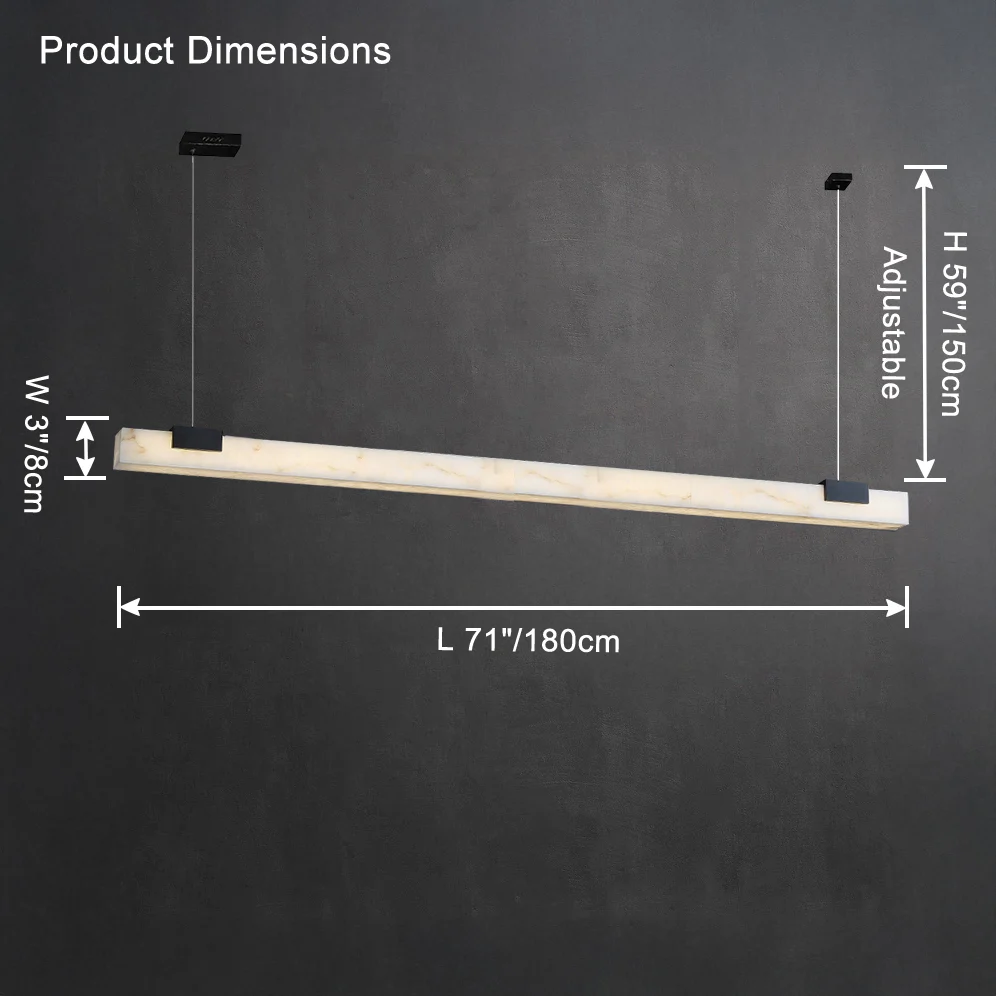 WOMO Linear Alabaster Chandelier-WM2838 - Image 13