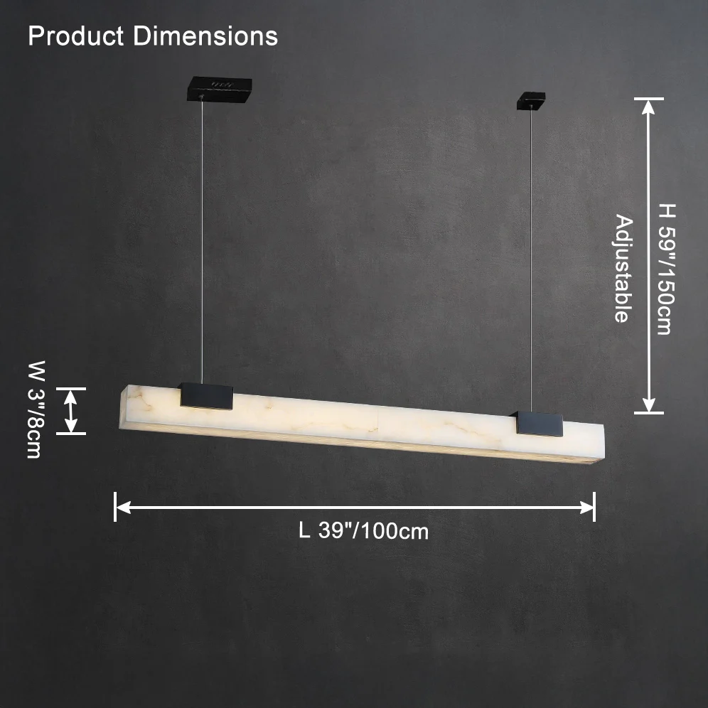 WOMO Linear Alabaster Chandelier-WM2838 - Image 7