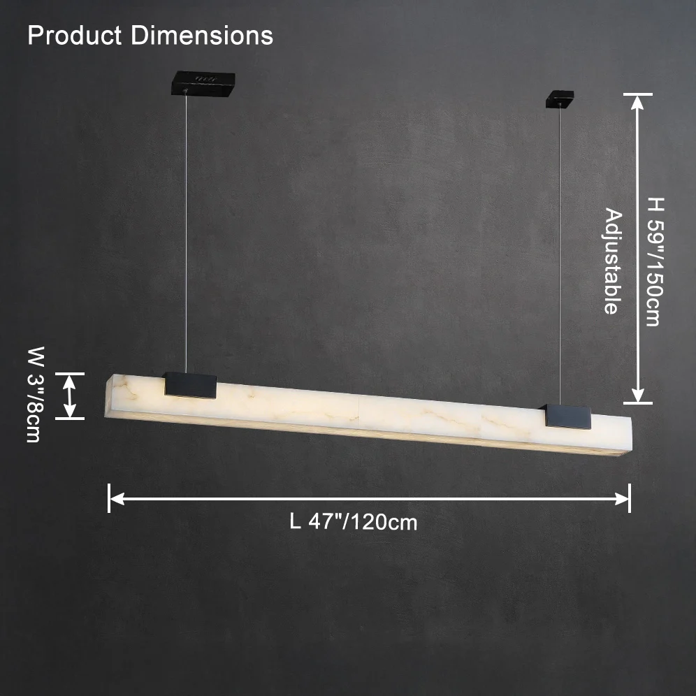WOMO Linear Alabaster Chandelier-WM2838 - Image 9