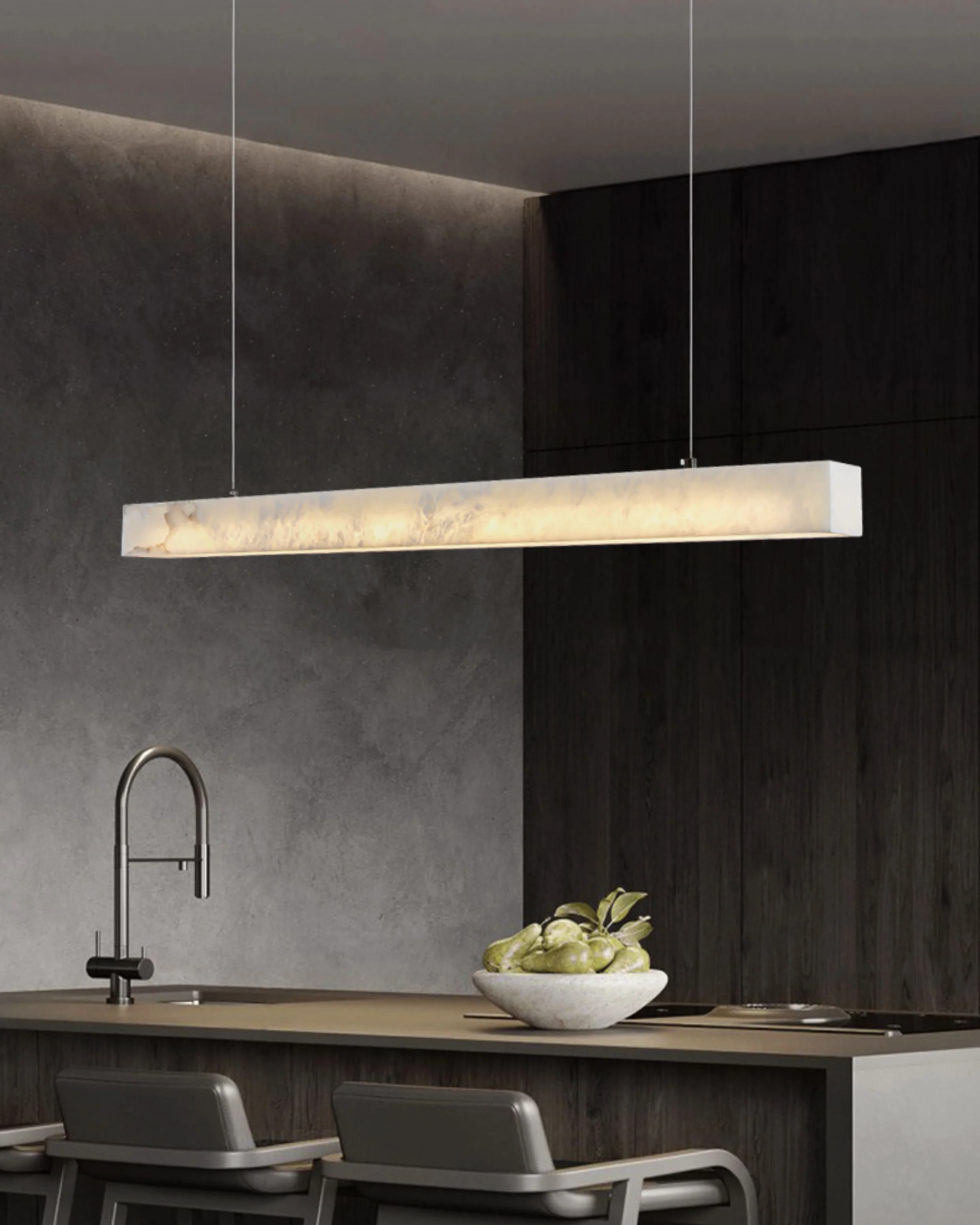 WOMO Linear Alabaster Led Chandelier-WM3055 - Image 4