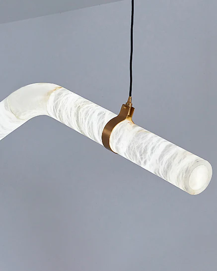 WOMO Pipe Linear Alabaster Pendant Light-WM2889 - Image 7