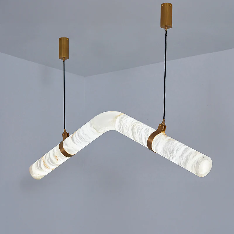 WOMO Pipe Linear Alabaster Pendant Light-WM2889 - Image 8