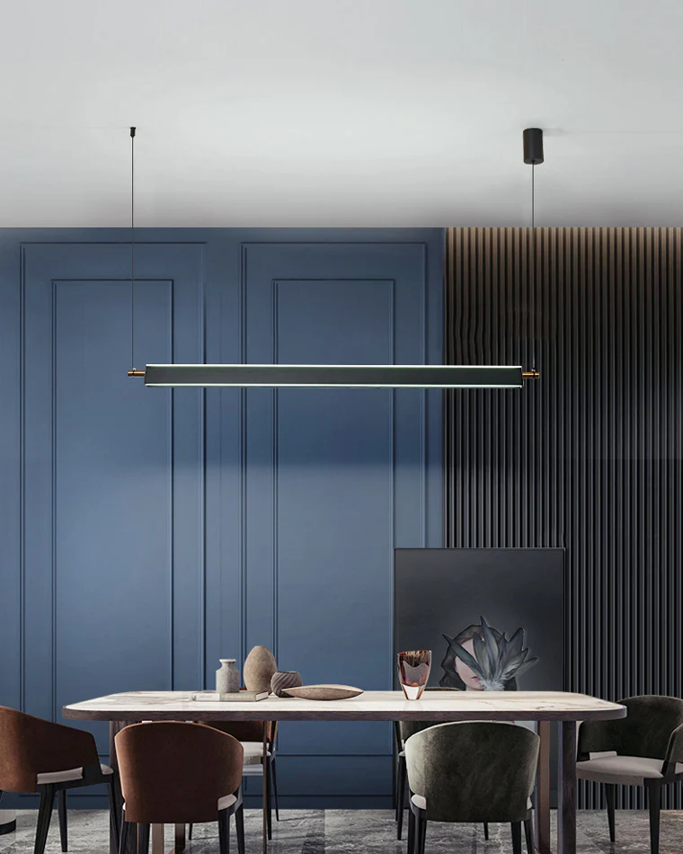WOMO Black Linear Pendant Light-WM2182 - Image 4
