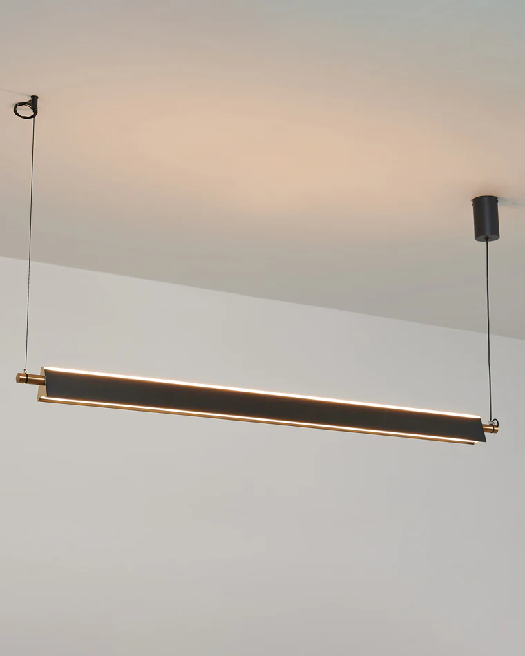 WOMO Black Linear Pendant Light-WM2182 - Image 8
