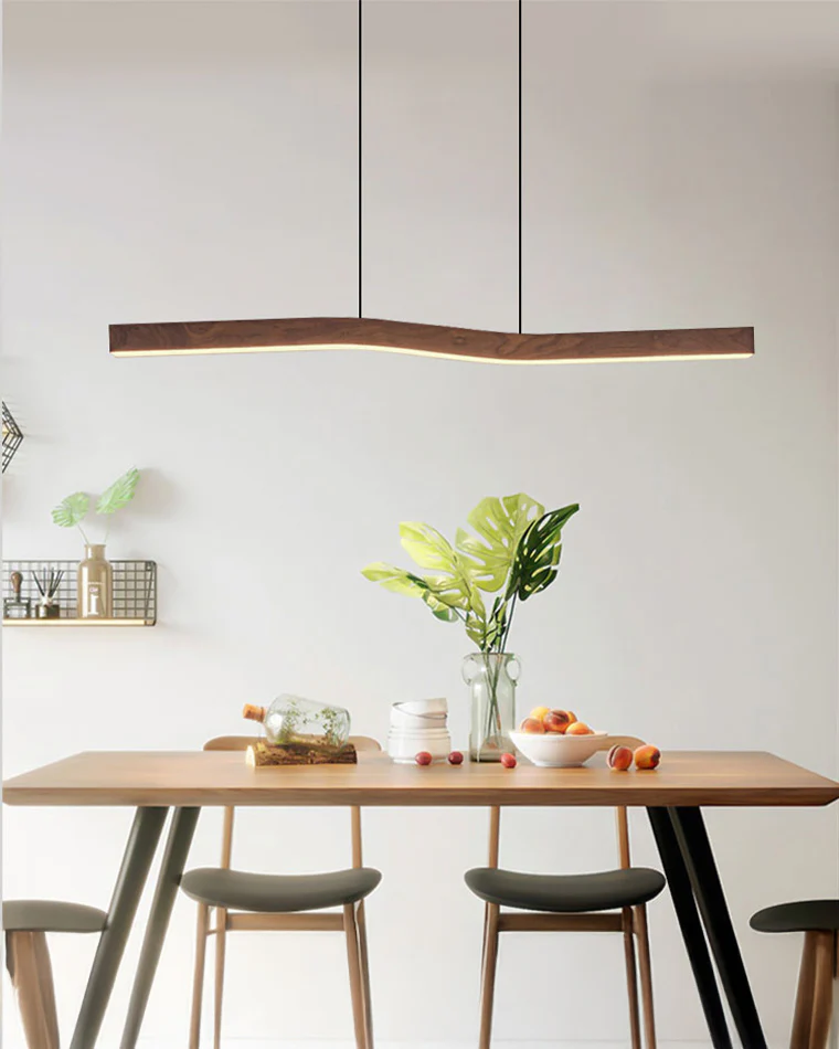WOMO Wood Linear Pendant Light-WM2443 - Image 10