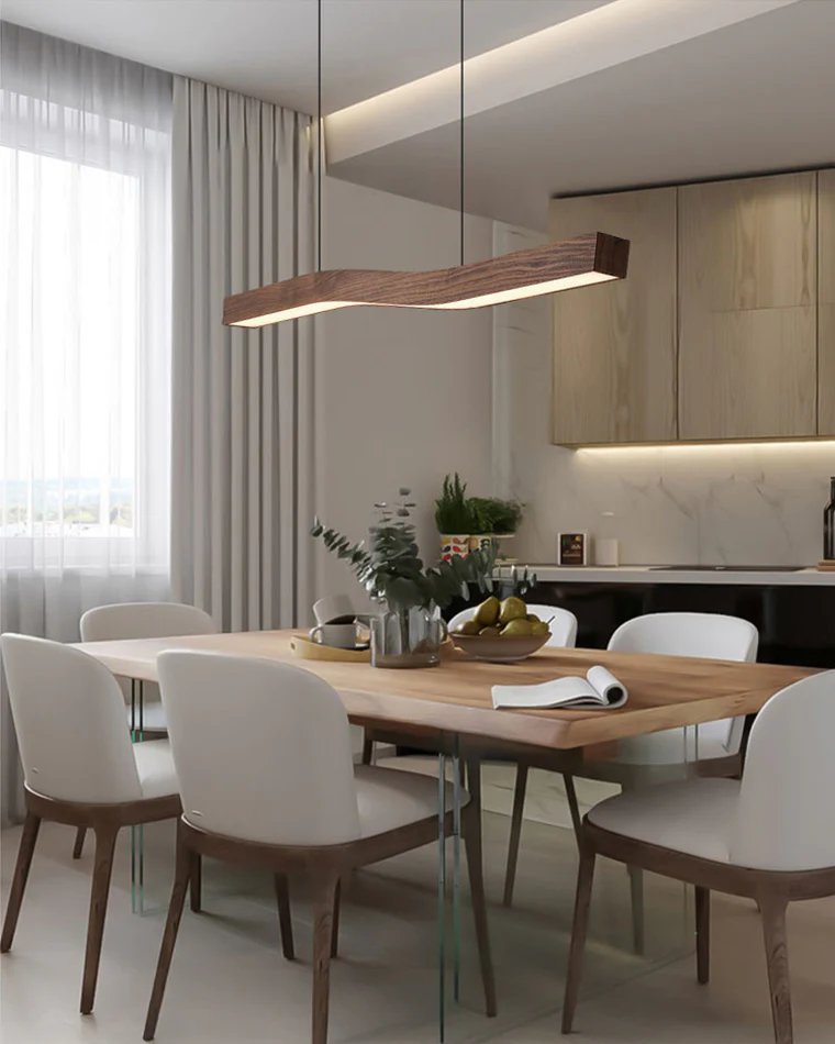 WOMO Wood Linear Pendant Light-WM2443 - Image 2