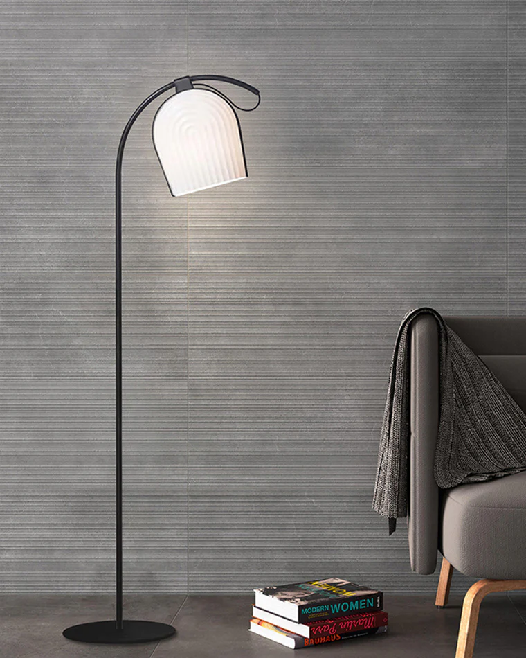 WOMO Pleated Arc Floor Lamp for Reading-WM7033 - Image 11