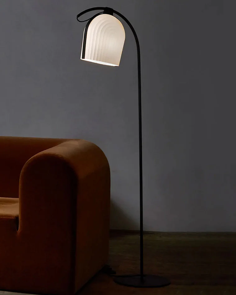 WOMO Pleated Arc Floor Lamp for Reading-WM7033 - Image 3