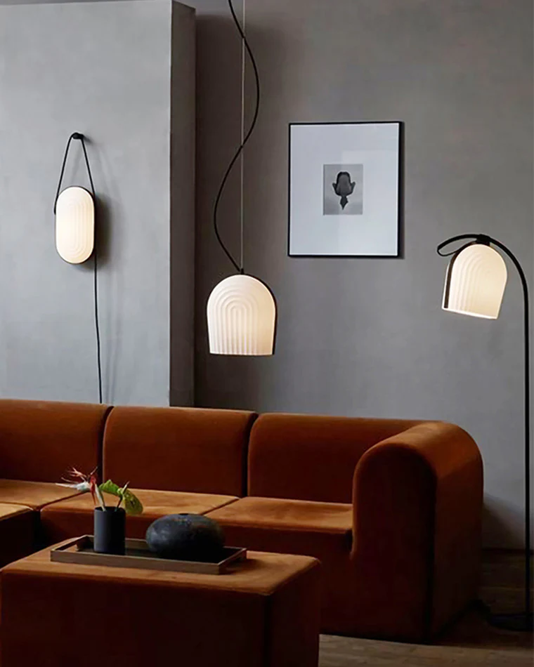 WOMO Pleated Arc Floor Lamp for Reading-WM7033 - Image 5