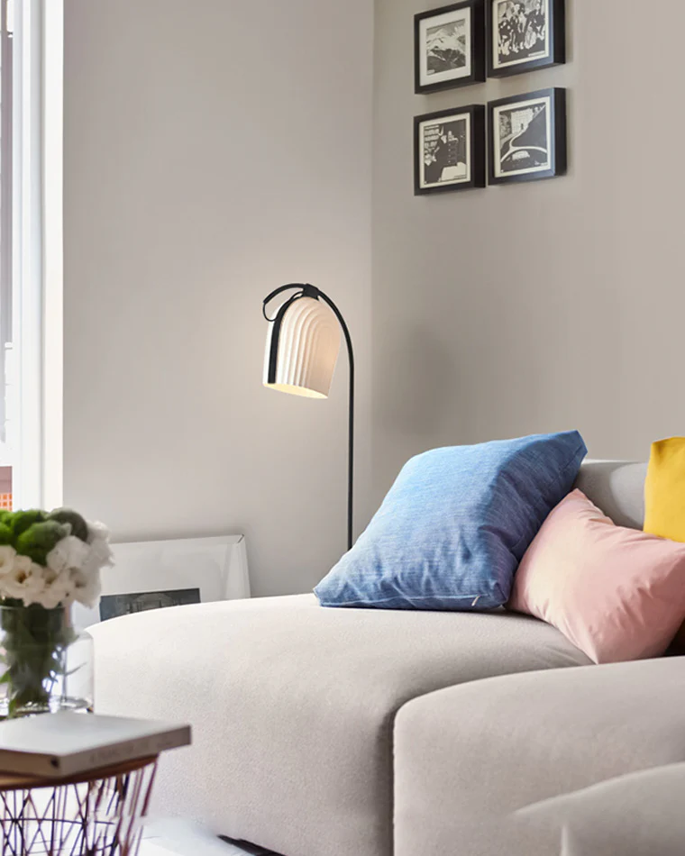 WOMO Pleated Arc Floor Lamp for Reading-WM7033 - Image 7