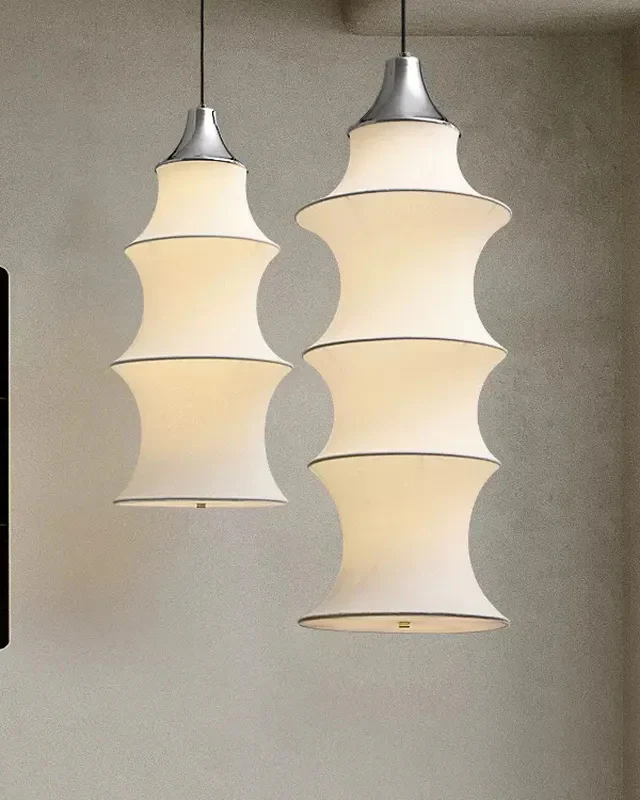 WOMO Long Lantern Silk Pendant Light-WM2600 - Image 10