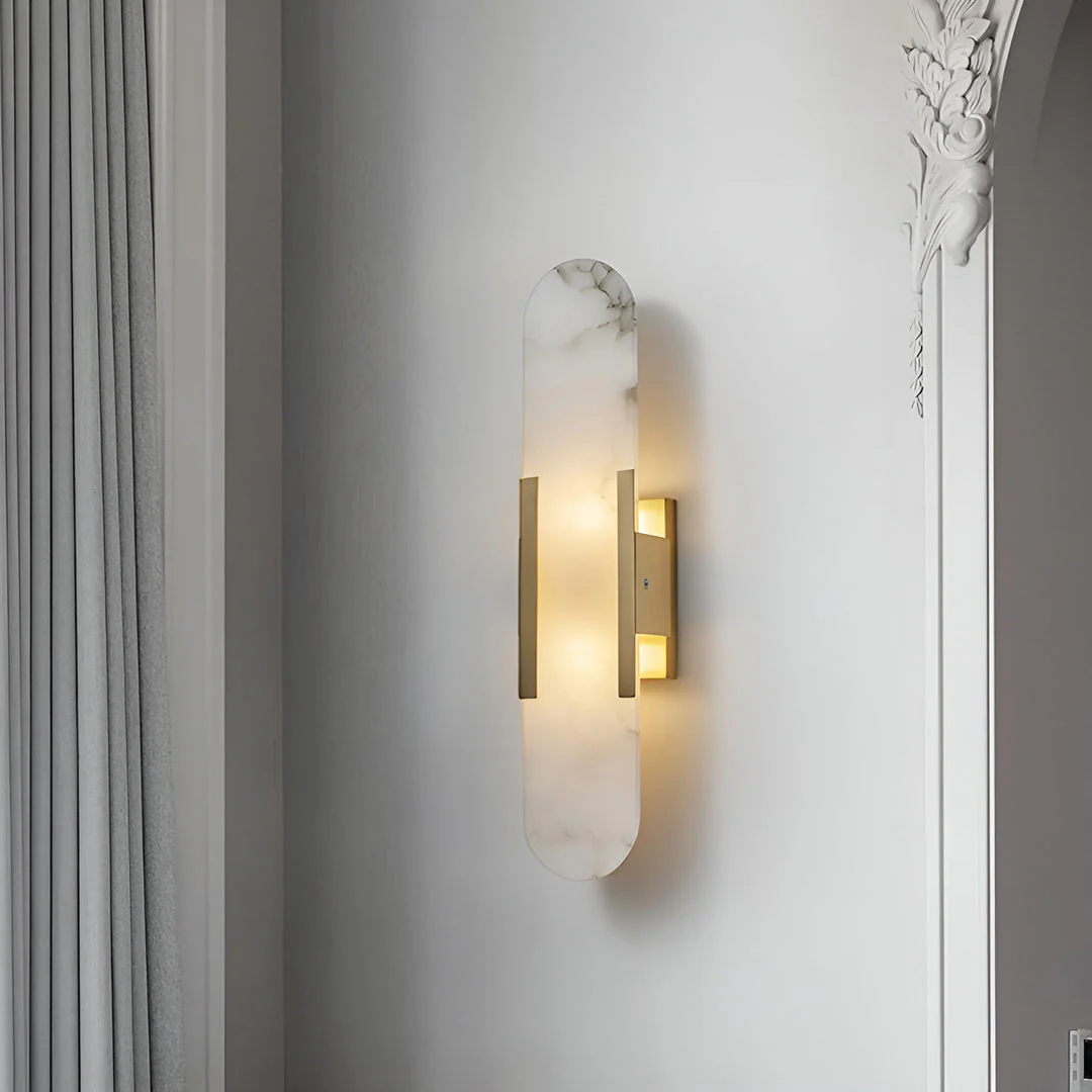 WOMO Oval Alabaster Wall Sconce-WM6107 - Image 14