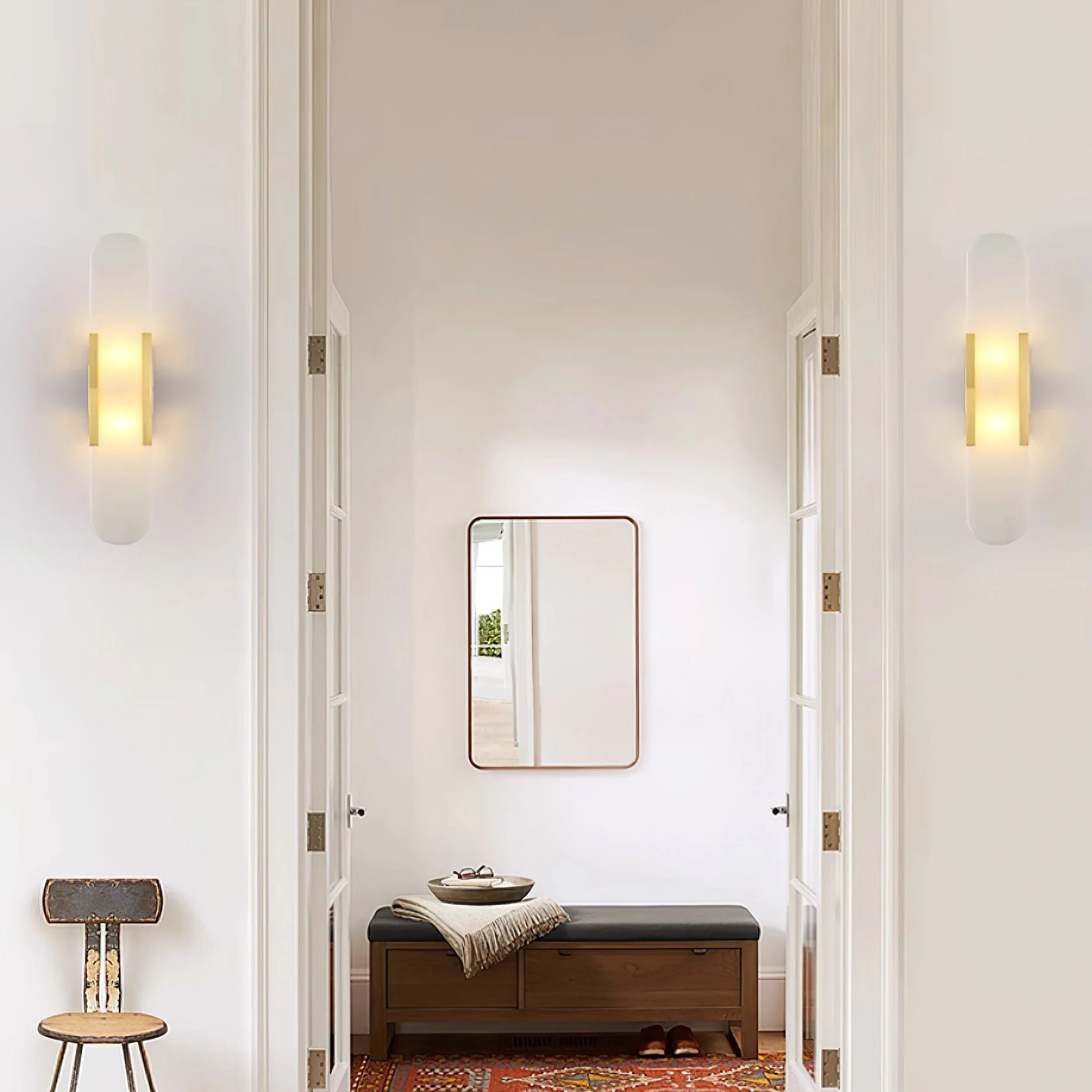 WOMO Oval Alabaster Wall Sconce-WM6107 - Image 19