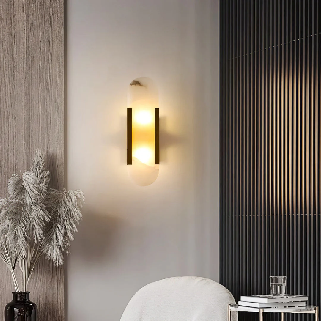 WOMO Oval Alabaster Wall Sconce-WM6107 - Image 31