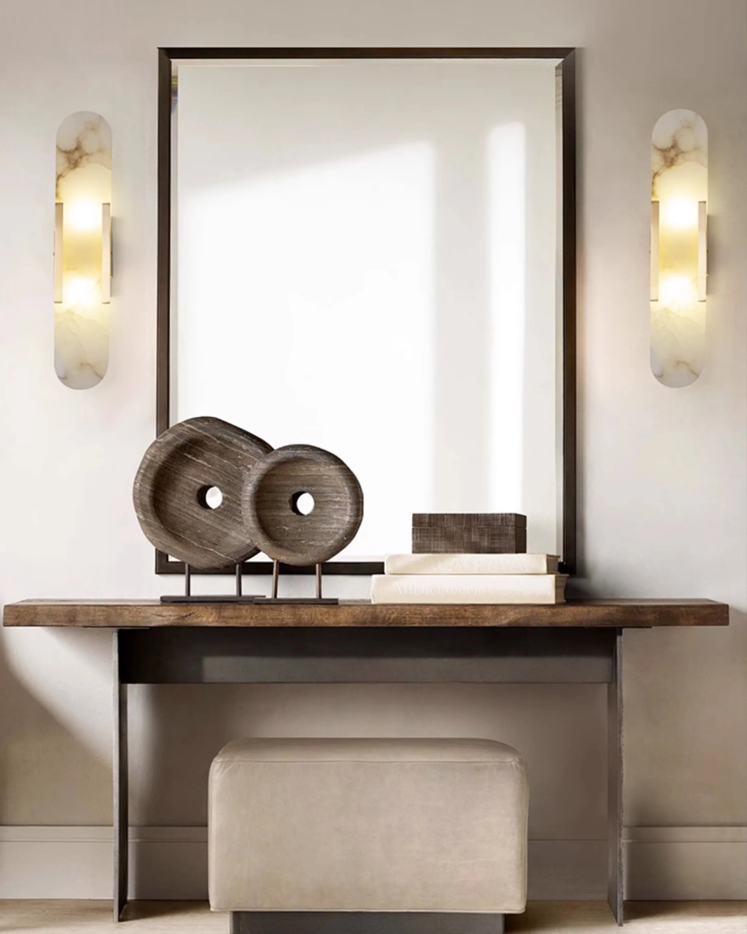WOMO Oval Alabaster Wall Sconce-WM6107 - Image 40