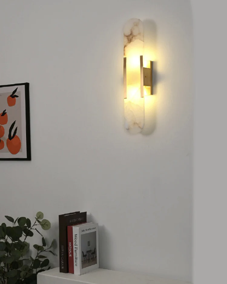 WOMO Oval Alabaster Wall Sconce-WM6107 - Image 41