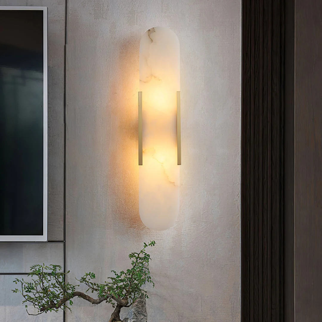 WOMO Oval Alabaster Wall Sconce-WM6107 - Image 5
