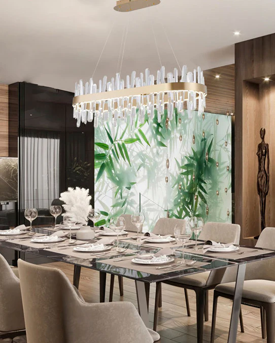 WOMO Long Oval Crystal Chandelier-WM2485c - Image 3